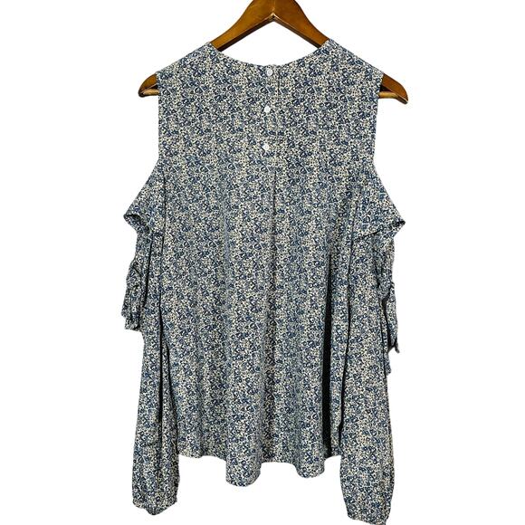 Robert Rodriguez Silk Tunic Top Blouse Micro Floral Print Long Sleeve - 8 - Picture 1 of 6